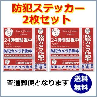 ドーム型 防犯 セキュリティー ステッカー 防水対応 2枚(防犯カメラ)