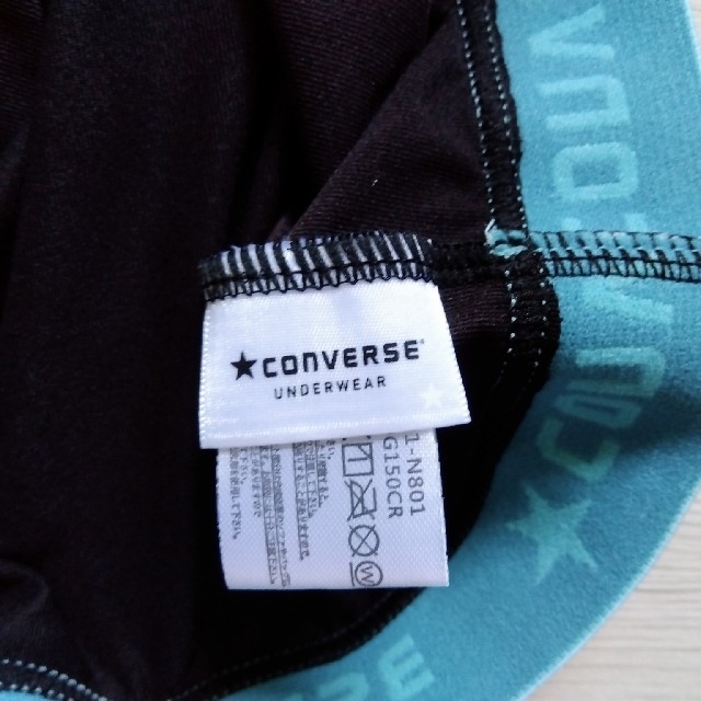 CONVERSE(コンバース)の【上下セット】コンバース　スポーツブラ　ショーツ　ブラック　ブルー レディースの下着/アンダーウェア(ブラ&ショーツセット)の商品写真