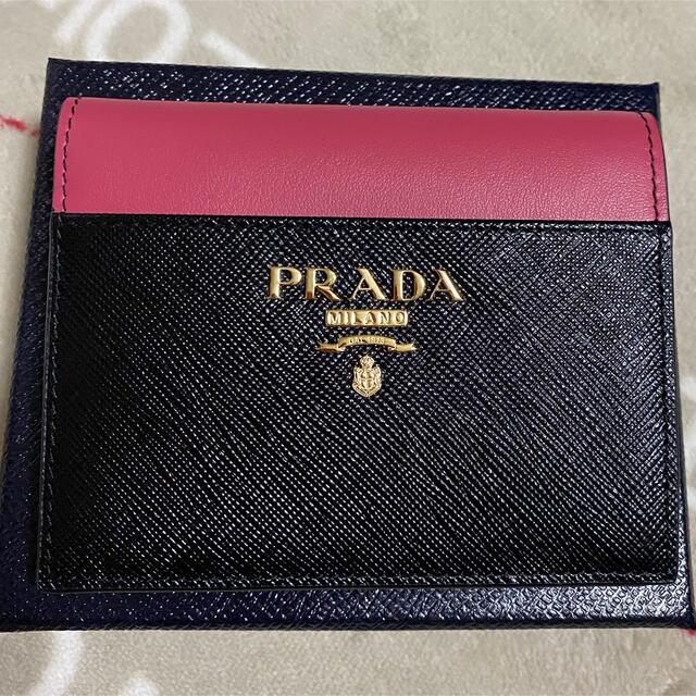 PRADA - PRADA プラダ サフィアーノレザー バイカラー ツートン 2つ折