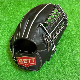 ゼット(ZETT)の高校野球対応 台湾ZETT 硬式用 外野手用 プロモデル グローブ ブラック(グローブ)