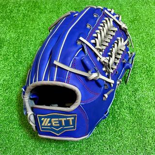 ゼット(ZETT)の新品 タグ付き 台湾ZETT 硬式用 外野手用 グローブ ブルー シルバー C(グローブ)