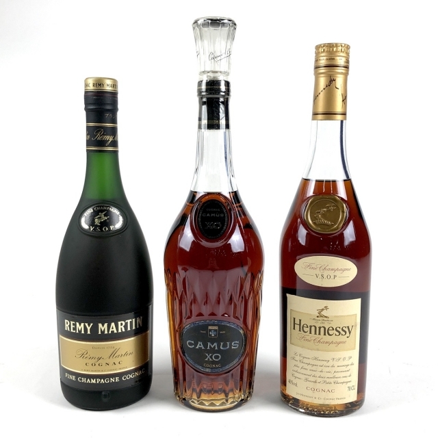 3本 REMY MARTIN CAMUS Hennessy コニャック 700ml