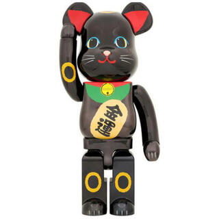 メディコムトイ(MEDICOM TOY)のBE@RBRICK 招き猫 金運 黒メッキ 1000％(フィギュア)