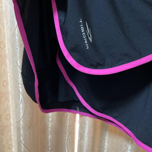 TIGORA(ティゴラ)のテニス　ソフトテニス　スコート　黒ピンク スポーツ/アウトドアのテニス(ウェア)の商品写真