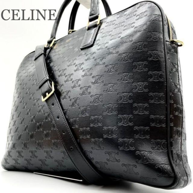 現行品 定価30万 CELINE ビジネス バッグ トリオンフ 2way メンズ jsco