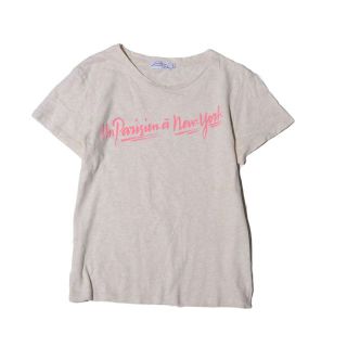 メゾンキツネ(MAISON KITSUNE')のkitsune メゾンキツネ　　スラブコットン　Tシャツ　半袖カットソー　XXS(Tシャツ(半袖/袖なし))