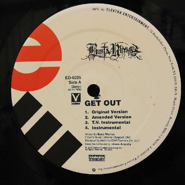 GET OUT / BUSTA RHYMES エンタメ/ホビーのエンタメ その他(その他)の商品写真