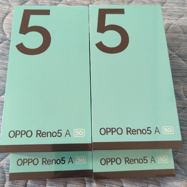 新品未開封 OPPO reno5 a 4台 Y!mobile simフリースマートフォン/携帯電話