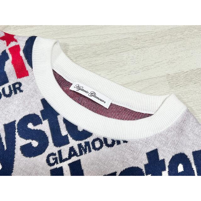 美品HYSTERIC GLAMOUR ヒステリックグラマー バイアスロゴニットT