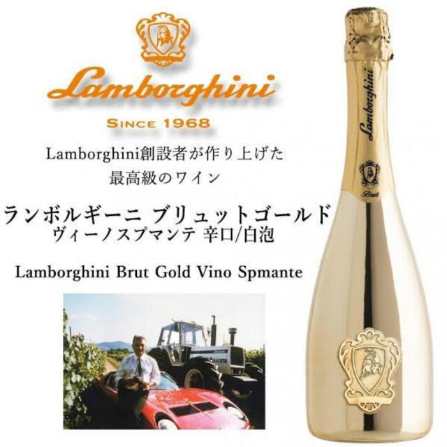 Lamborghini(ランボルギーニ)のランボルギーニブリュットゴールドヴィーノスプマンテ イタリア 750ml 食品/飲料/酒の酒(ワイン)の商品写真