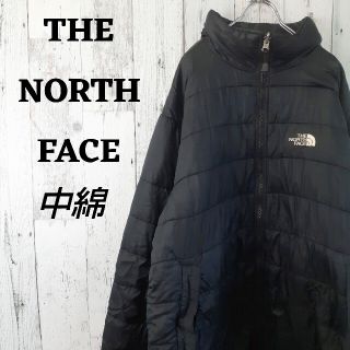 ザノースフェイス(THE NORTH FACE)のUS規格ノースフェイス中綿ジャケットブルゾンアウター刺繍ロゴ古着ブラック黒(ブルゾン)