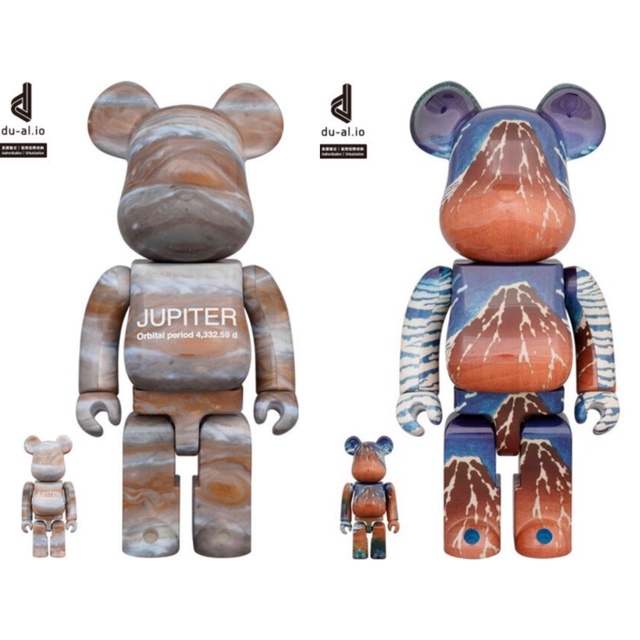 BE@RBRICK JUPITER 葛飾北斎 「冨嶽三十六景 凱風快晴」セット