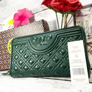 トリーバーチ(Tory Burch)の【新品】トリーバーチ TORY BURCH 長財布 NORWOOD グリーン(財布)