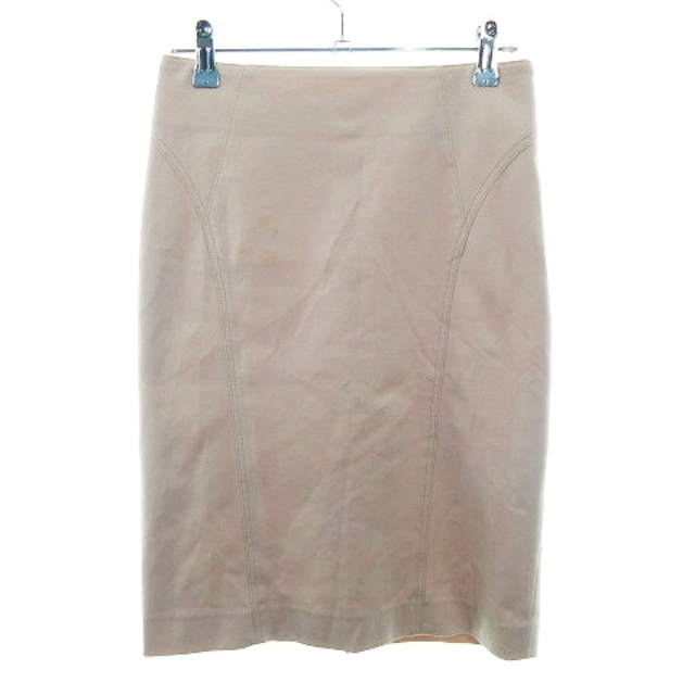 Pinky&Dianne(ピンキーアンドダイアン)のピンキー&ダイアン スカート 台形 ひざ サイドファスナー 無地 38 ベージュ レディースのスカート(ひざ丈スカート)の商品写真