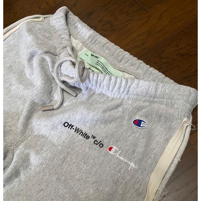 OFF-WHITE(オフホワイト)のOff-White × Champion 18ss スウェットパンツ S メンズのパンツ(その他)の商品写真