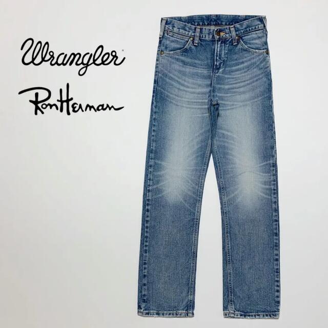 Wrangler(ラングラー)の☆美品 ラングラー × ロンハーマン ユーズド加工 ストレート デニム パンツ メンズのパンツ(デニム/ジーンズ)の商品写真