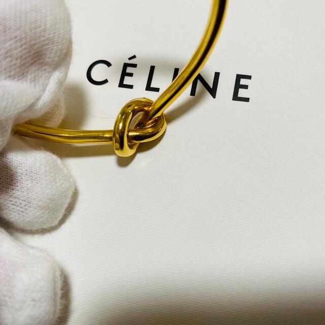 celine(セリーヌ)の※最終値下【CELINE】セリーヌ  旧ロゴ ノットブレスレット ゴールド M レディースのアクセサリー(ブレスレット/バングル)の商品写真