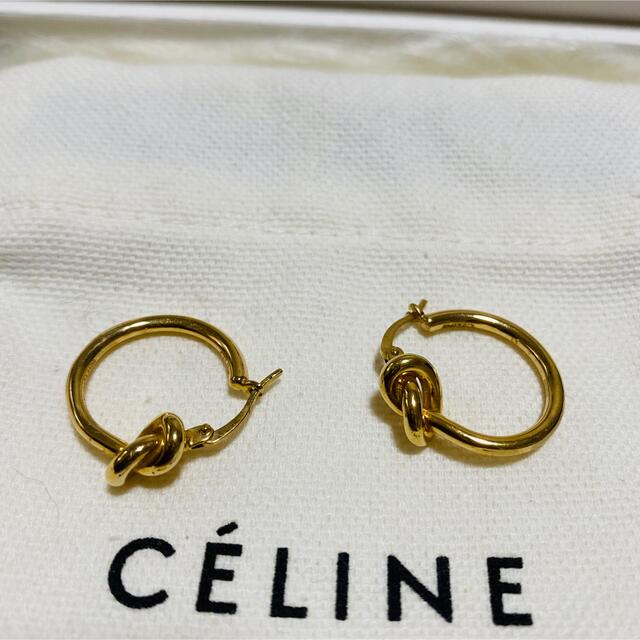 celine - 【CELINE】セリーヌ スモールノットピアス ゴールドの通販 by 
