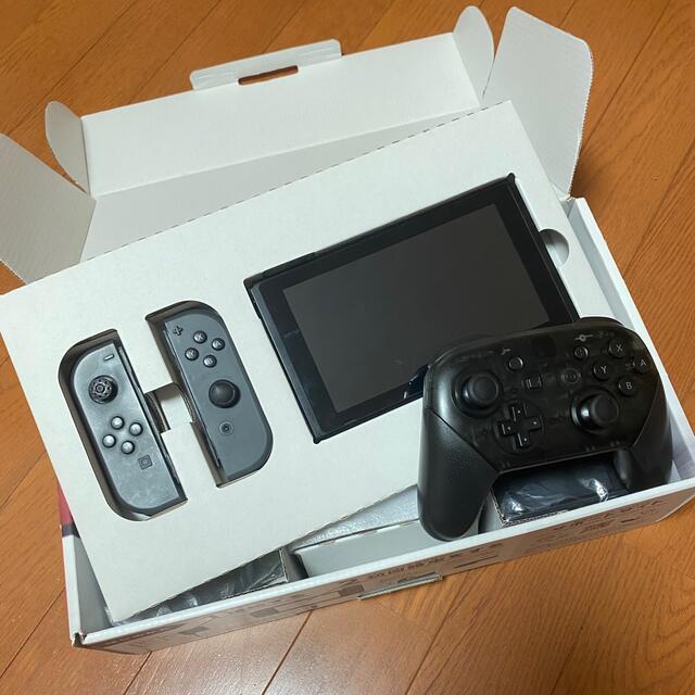 Nintendo Switch 旧型(JOY-CONカバー付けます)本体グレー