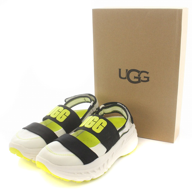 UGG(アグ)のアグ オーストラリア スリングバック ランナー サンダル 25cm 白 黒 レディースの靴/シューズ(サンダル)の商品写真