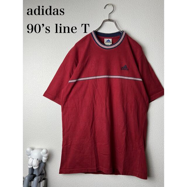 【希少】adidas 90’ラインボックスシルエット Tシャツ