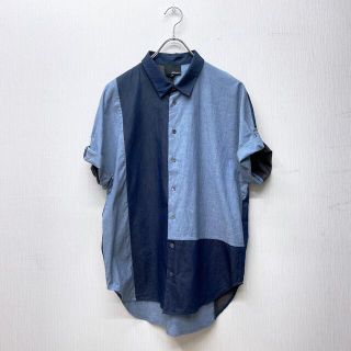 スリーワンフィリップリム(3.1 Phillip Lim)の 3.1 フィリップリム シャンブレー切替 S/Sシャツ(M)(シャツ)