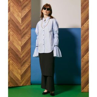 アメリヴィンテージ(Ameri VINTAGE)のren様専用　maison special ベルスリーブシャツ　blue (シャツ/ブラウス(長袖/七分))