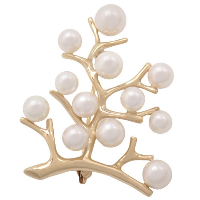 100%正規品 MIKIMOTO - ミキモトブローチ 幸福の木 ブローチ K18