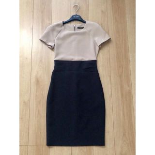 ザラ(ZARA)の《最終価格》ZARA BASIC ザラベーシック バイカラーワンピース♡(ひざ丈ワンピース)