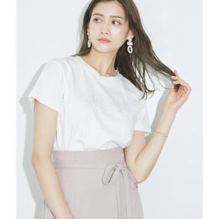 ジルバイジルスチュアート(JILL by JILLSTUART)のjill by jillstuart  リサイクルコットンシシュウロゴTシャツ(Tシャツ(半袖/袖なし))