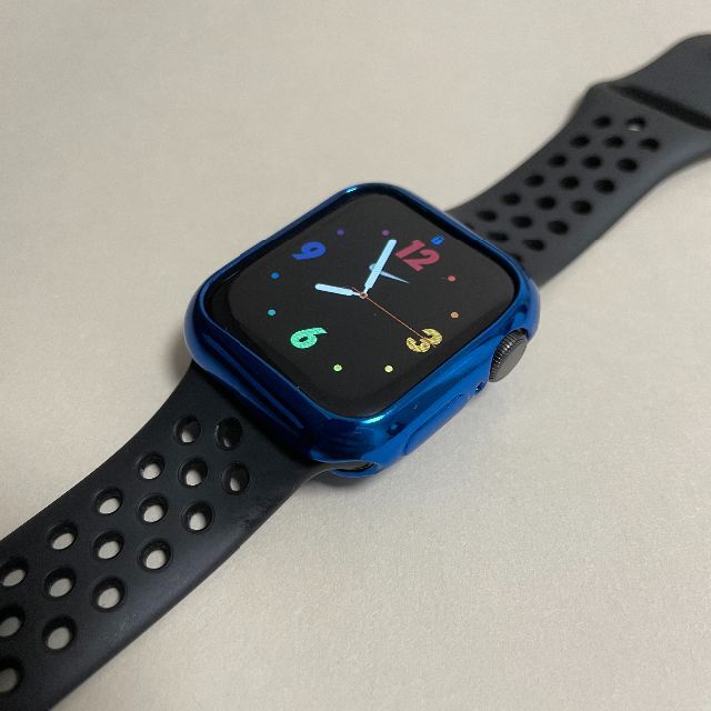 Apple Watch(アップルウォッチ)の【ブルー】AppleWatch 本体カバー 38/40/42/44mm メンズの時計(ラバーベルト)の商品写真