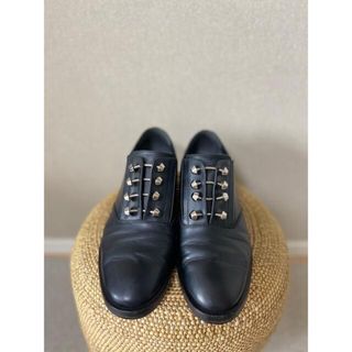 バレンシアガ(Balenciaga)の美品　BALENCIAGA ・バレンシアガ　シルバースタッズシューズ　サイズ36(ローファー/革靴)