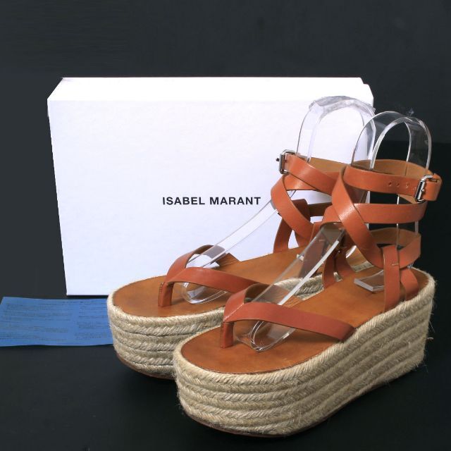 Isabel Marant(イザベルマラン)の24cm イザベルマラン MAZIA レザープラットフォームサンダル レディースの靴/シューズ(サンダル)の商品写真