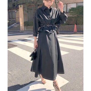 アメリヴィンテージ(Ameri VINTAGE)のAmeri VINTAGE GENTLEWOMAN OVERLAP DRESS(ロングワンピース/マキシワンピース)