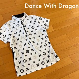 ダンスウィズドラゴン(Dance With Dragon)のDance With Dragon モックネック モノグラム 総柄ポロシャツ(ウエア)