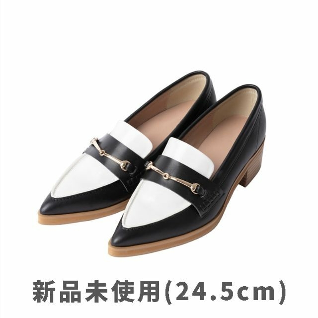 Her lip to(ハーリップトゥ)のハーリップトゥ Two-Tone Bit Loafers ブラック×ホワイト L レディースの靴/シューズ(ローファー/革靴)の商品写真