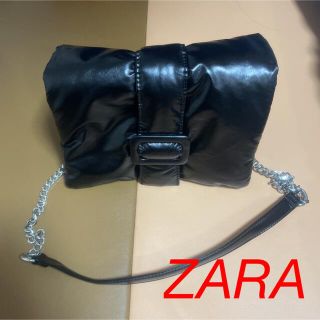 ザラ(ZARA)の美品 ザラ ジャパン ZARA 艶 キルティング チェーン ショルダー スクエア(ショルダーバッグ)