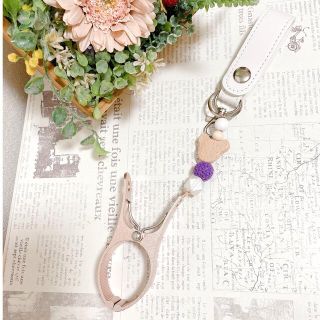 シューズクリップ　ハンドメイド　クマ　名入れ　ベビーグッズ　お散歩グッズ(外出用品)