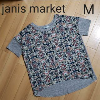 ジャニスマーケット(janis market)のjanismarket 花柄 カットソー M(カットソー(半袖/袖なし))