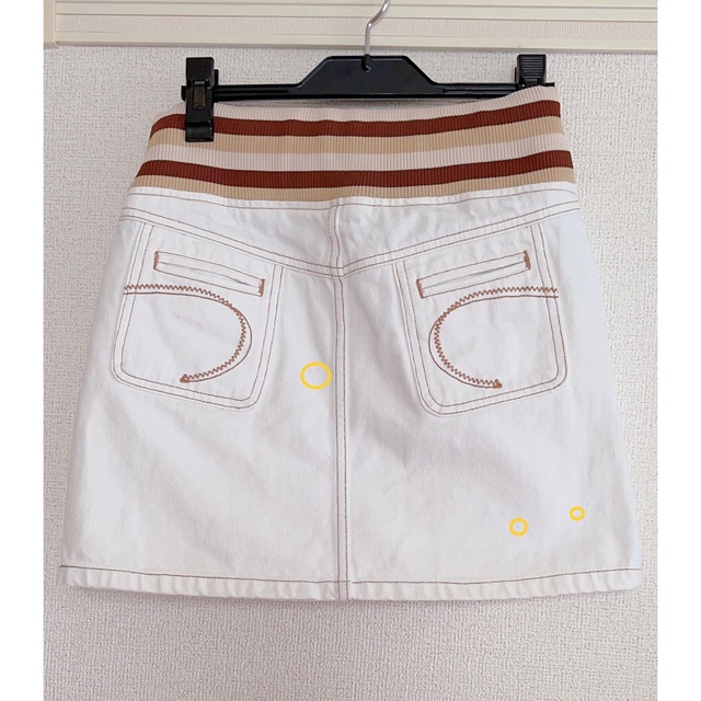 シャーロット ロンソン Charlotte Ronson 白 デニムスカート