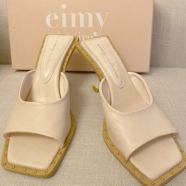 eimy istoire(エイミーイストワール)のeimy スタッズスクエアミュール レディースの靴/シューズ(ミュール)の商品写真