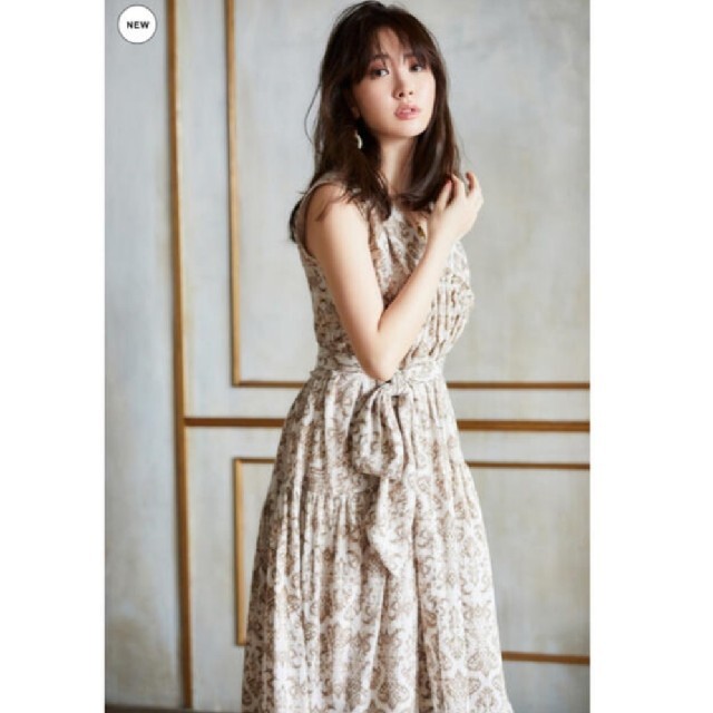 Her lip to Damask Cotton Midi Dress