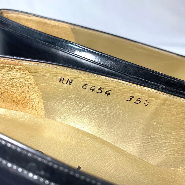 Yves Saint Laurent(イヴサンローラン)のイヴサンローラン　ブラックレザー　デザインパンプス　22.5cm レディースの靴/シューズ(ハイヒール/パンプス)の商品写真