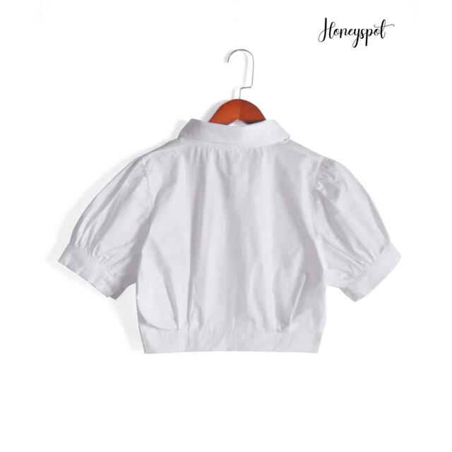 ZARA(ザラ)のSHEIN 洋服 クロップシャツ レディースのトップス(シャツ/ブラウス(半袖/袖なし))の商品写真