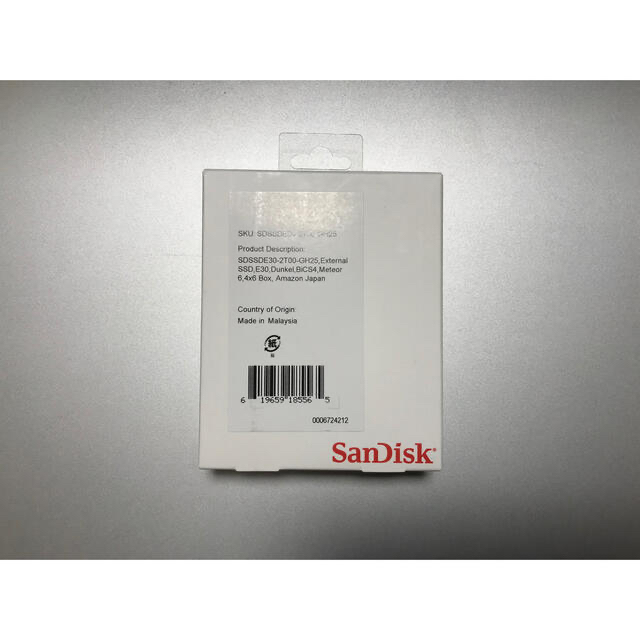 未使用 SanDisk 外付けSSD2TB SDSSDE30-2T00-GH25