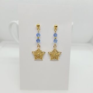 ハンドメイド　ピアス　イヤリング　星(ピアス)