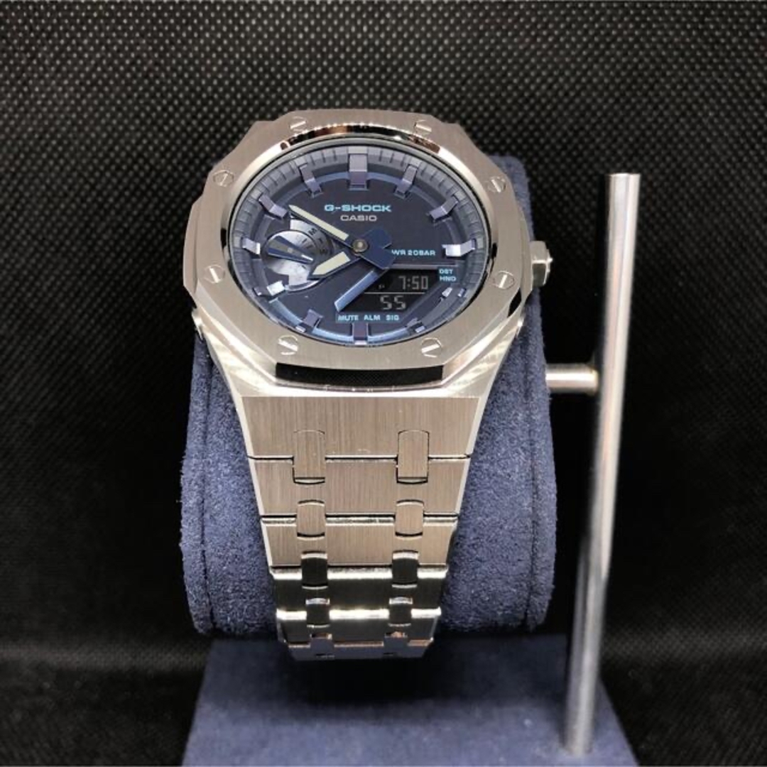 G-SHOCK(ジーショック)のGM-2100本体付き ステンレスベルトセット カシオーク カスタム Gショック メンズの時計(腕時計(アナログ))の商品写真