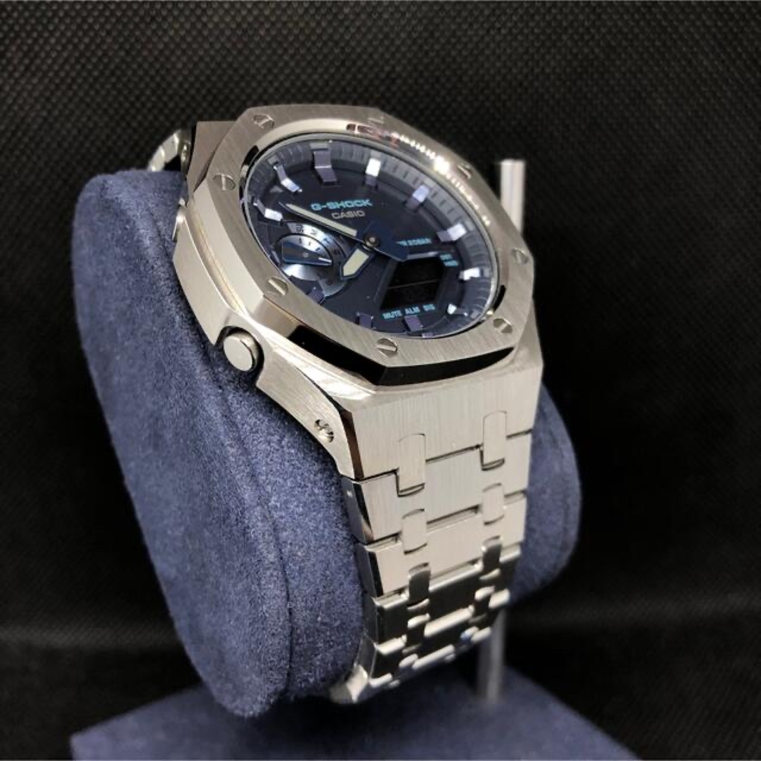 G-SHOCK(ジーショック)のGM-2100本体付き ステンレスベルトセット カシオーク カスタム Gショック メンズの時計(腕時計(アナログ))の商品写真