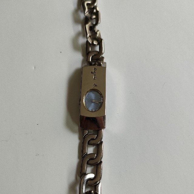 agnes b.(アニエスベー)のジャンク　agnès b.　アニエスベー　チェーン　レクタンギュラー　時計 レディースのファッション小物(腕時計)の商品写真