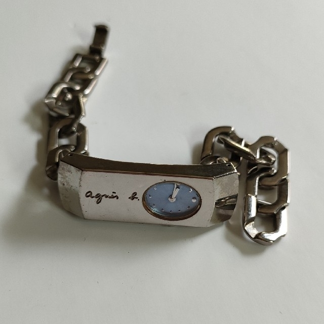 agnes b.(アニエスベー)のジャンク　agnès b.　アニエスベー　チェーン　レクタンギュラー　時計 レディースのファッション小物(腕時計)の商品写真